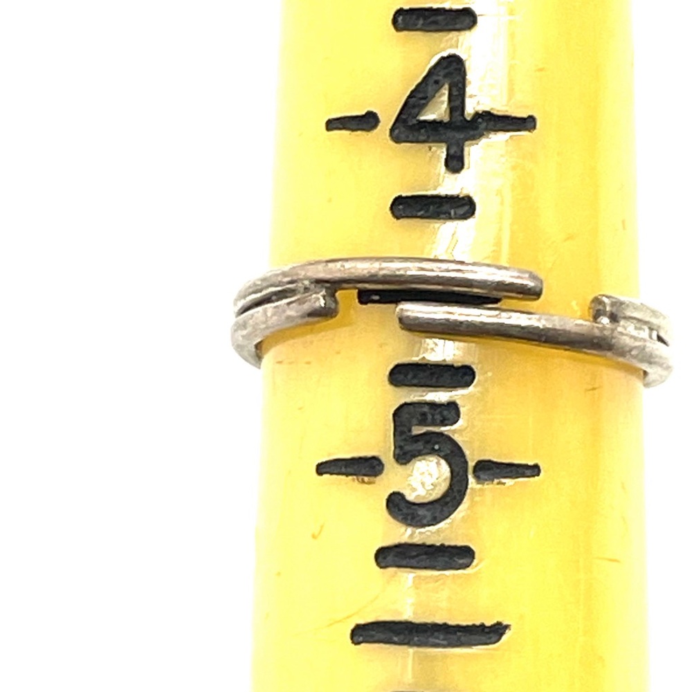 Sterling Green Stone Adjustable Ring - image 5